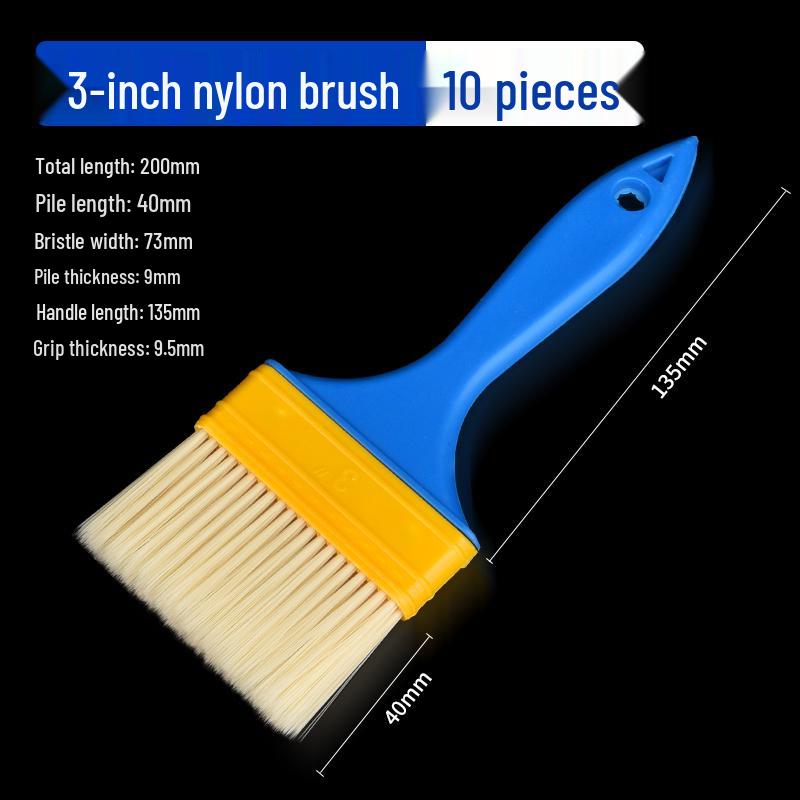 Nylon Bristle Cleaning and Painting Brush Set – Small, Hard, and Soft Bristles for Barbecue, Dust Removal, and Oil Painting