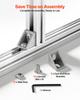 VEVOR 6PCS 2020 Aluminum Extrusion Profile, 78.74 Inch 2000 mm, T Slot European Standard Anodized Linear Rail, High-Strength Extruded Aluminum Rail