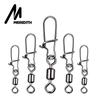 MEREDITH 50PCS Pike Fishing Accessories Connector Pin Bearing Rolling Swivel Stainless Steel Snap Fishhook Lure Swivels Tackle