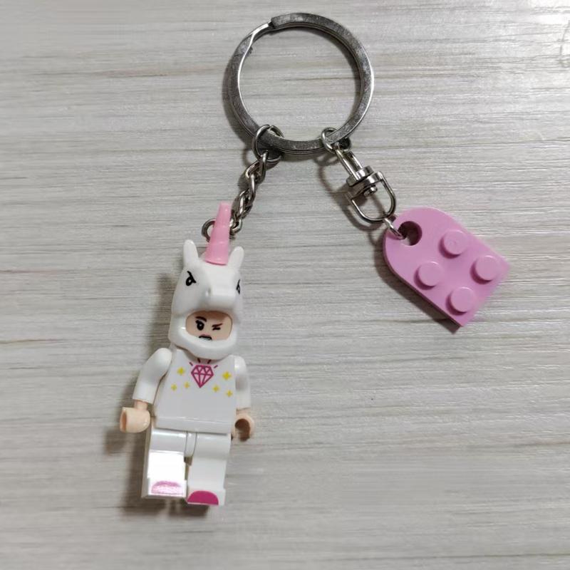 Couple Keychains Matching Pink & Blue Anime Keyring Charms For Lovers, Cute Bag/Car Decor Gift For Him Her