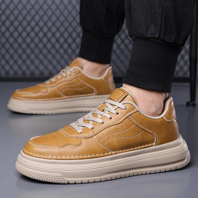 Übergrößen Schuhe für Herren 38-45 Herbstmode Herren Schnürung Plateau Keilabsatz Bequem Rutschfest Lässige Sneaker Sportschuhe Herren