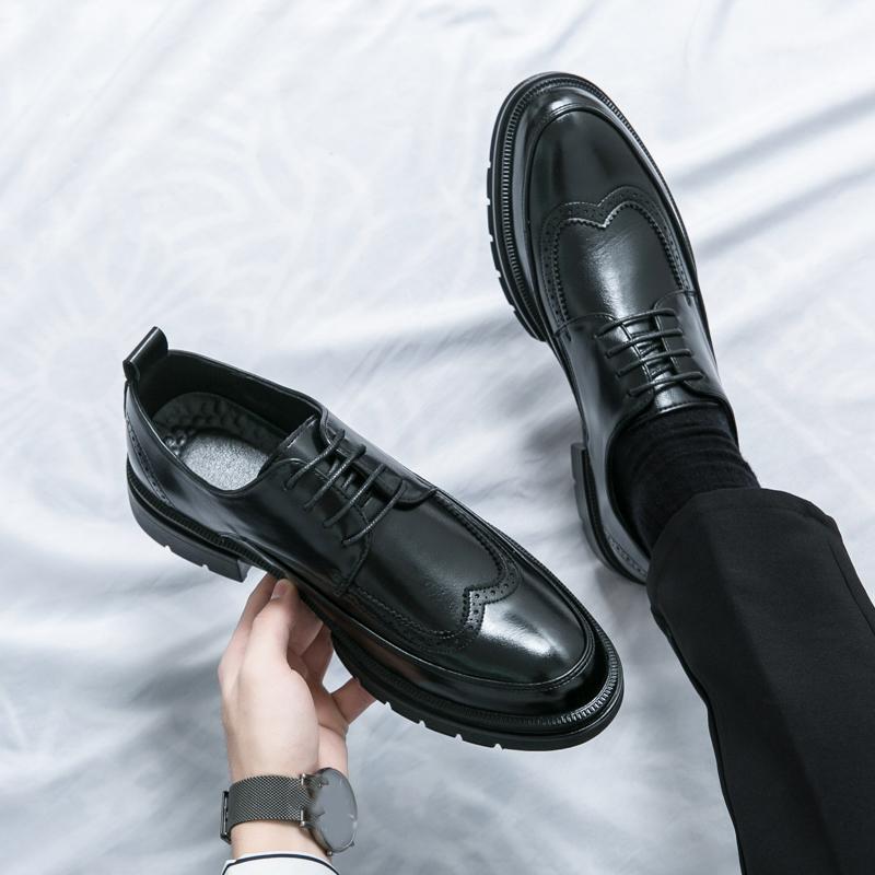 Trend Casual Business Shoes Men Wedding Leather Shoes Man Office Social Party Leather Shoes Classic Brogues Men'S Dress Shoes