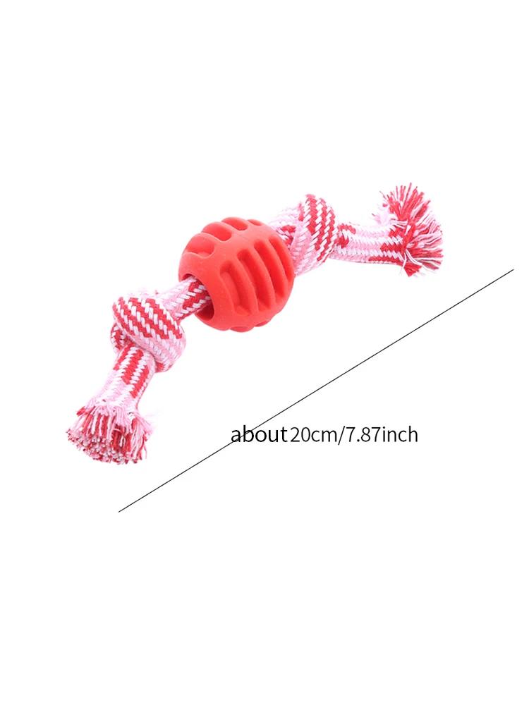 Pet Supplies Pet Dog Toy Cotton Rope Double Knot Ball Bite Resistant Tooth Cleaning Toy Ball