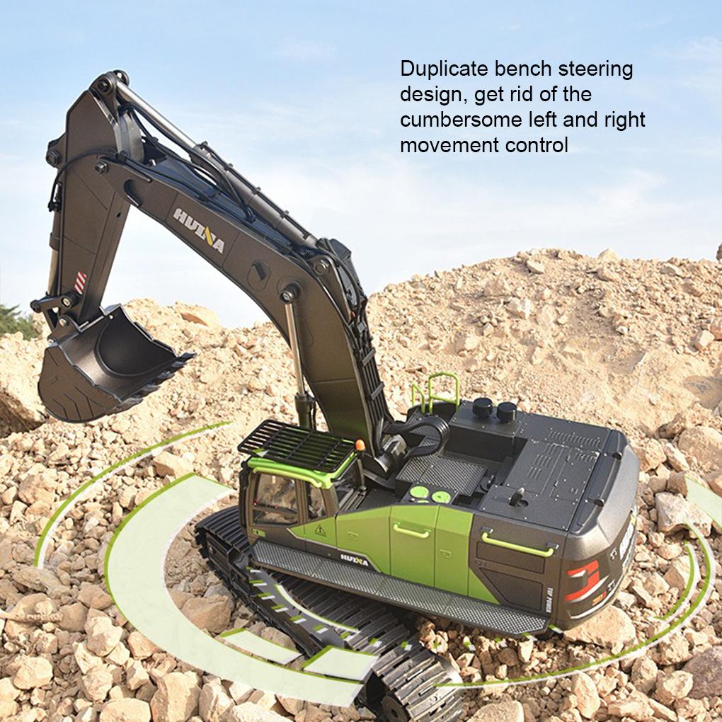 1/14 HUINA 1593 582 RC Excavator 2.4G Radio Controlled Car Engineering toy Dumper Truck crawler Alloy Tractor Loader