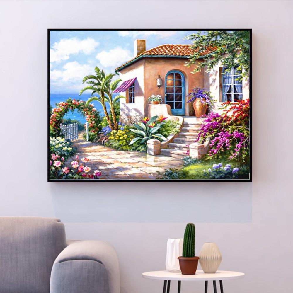 Diamond Paiting Landscape Diamond Embroidery Kit Embroidery Kit Diamond Embroidery Rhinestones Painting