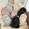 Solid Color Backpack Women's Large Capacity College Style Backpack Student Schoolbag