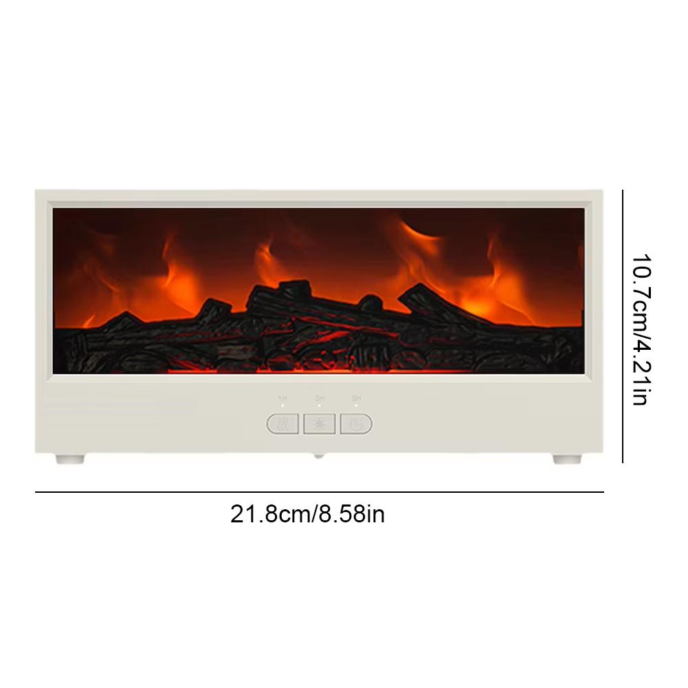 

Увлажнитель воздуха для камина, безводный, с автоматическим отключением, диффузор ароматических масел со светодиодной подсветкой и пультом дистанционного управления для домашнего подарка белый