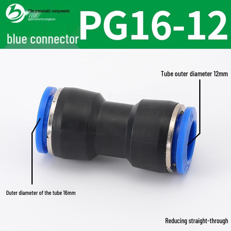 Wirtschaftlicher blauer pneumatischer Schnellkuppler: Gerade, T-Stück, Vierweg, Fünfweg, Reduzierstück für PU/PE/PY/PZA/PK/PV