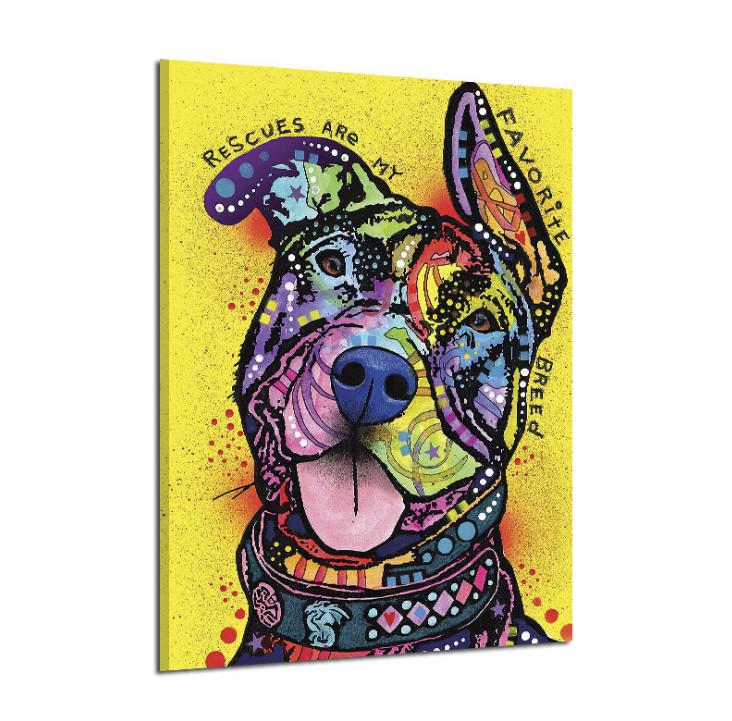 Diy Colorful Dog Oil Painting On Canvas For Home Office Wall Decoration