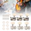 Big Square Head Guitar Machine Heads Silver Folk Instrument Tuning Pegs  For Acoustic Guitar
