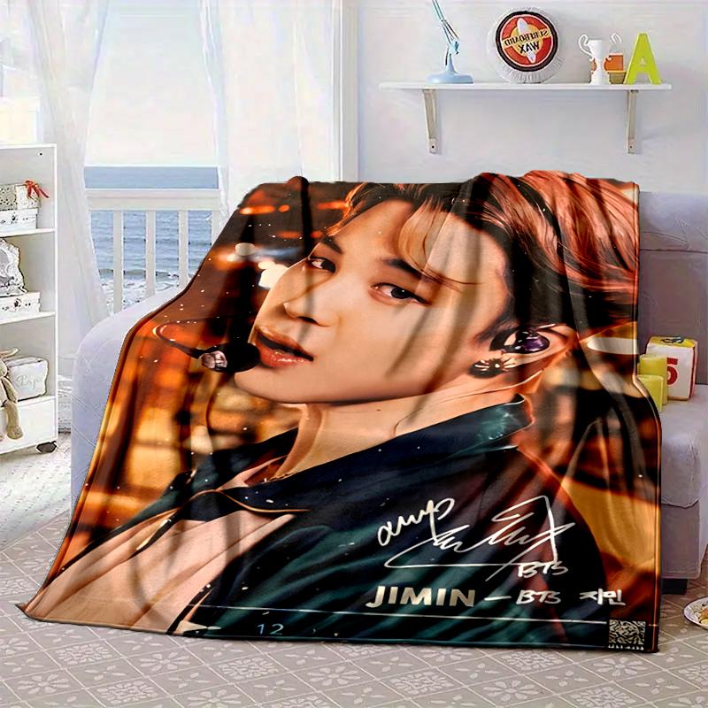K-pop music group Blanket Flannel Blanket for bed, sofa, Camping, Hiking, Picnic Essentials, gift for family Fan gifts