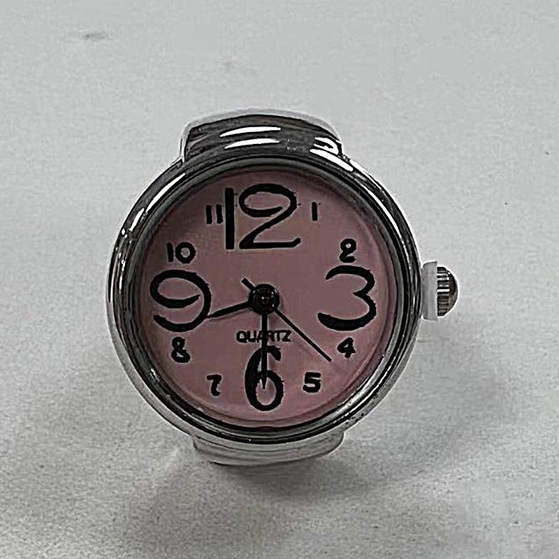 Creative Ring Watch Unisex Lady Girl Steel Round Elastic Quartz Finger Ring Watch