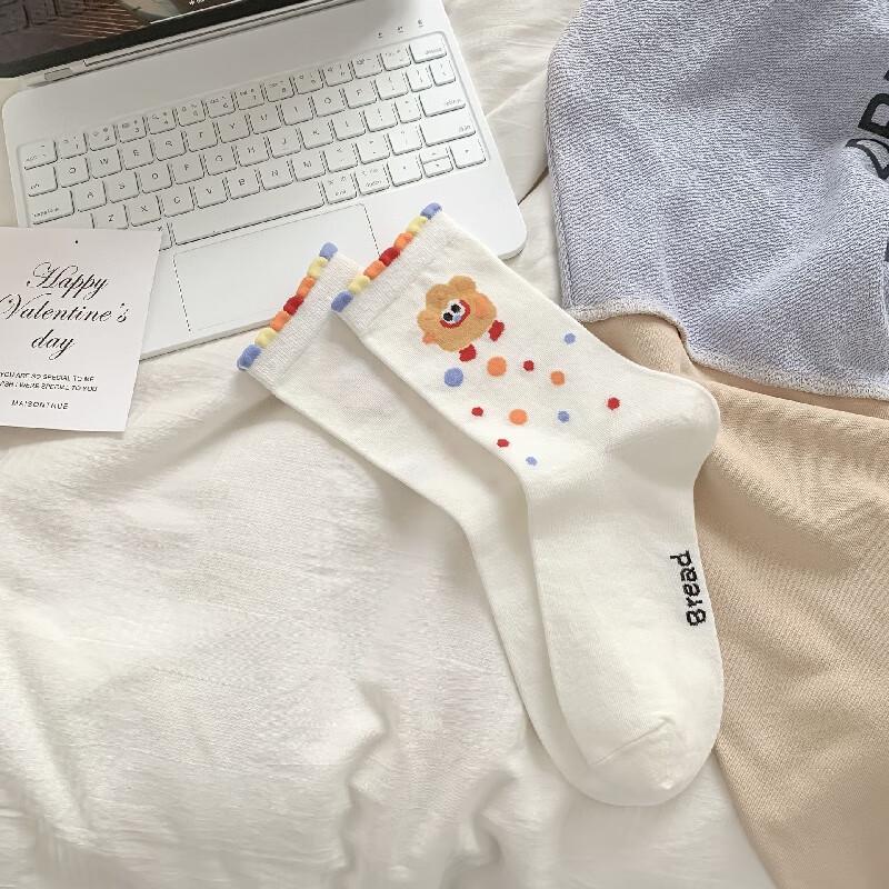 Cartoon Women s Mid-Calf Cotton Socks