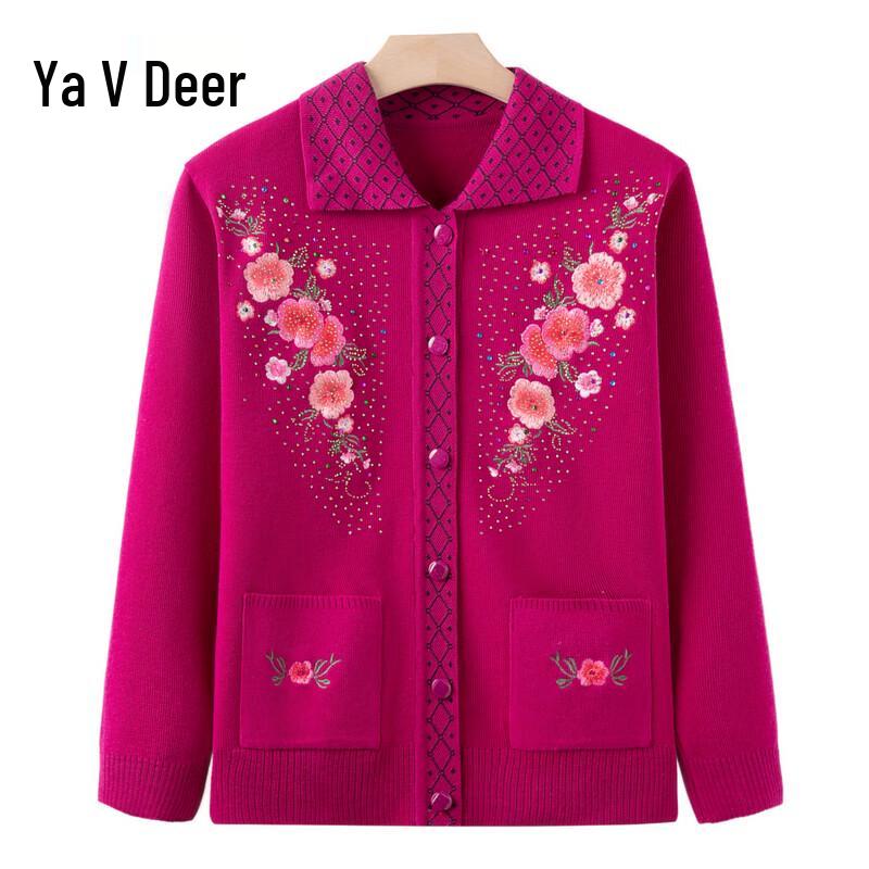 Women's Embroidered Knit Cardigan Sweater