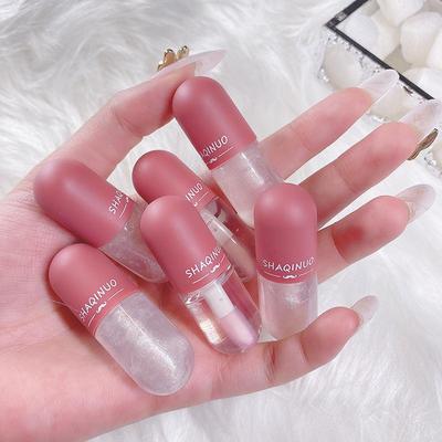 Mini-gloss à lèvres SHAQINUO: Vernis à lèvres transparent, changeant de couleur et hydratant pour une brillance légère comme de l'eau.