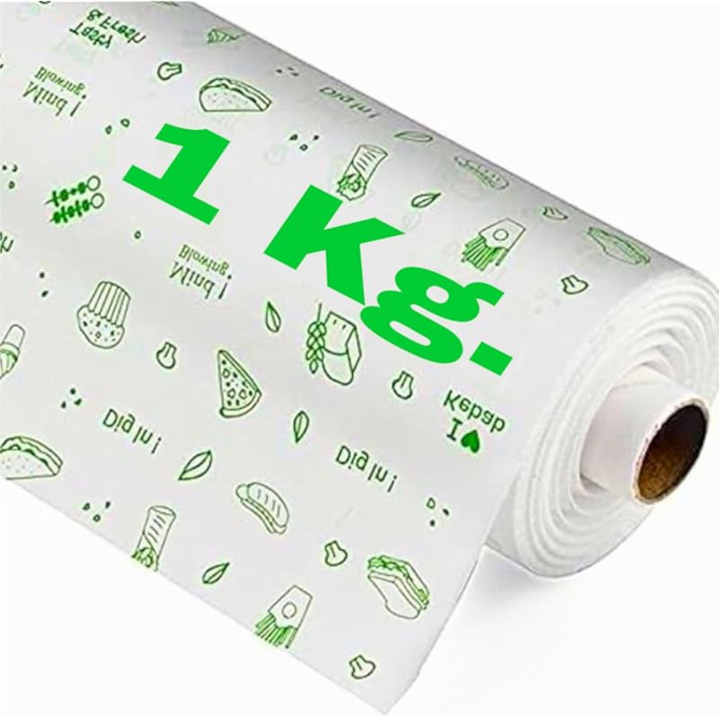 Ofixo 1 Kg. Food Wrapping Paper Roll - Premium Non-Stick Butter Wrapping Paper. Food Wrapping Paper