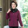 Giacca con cappuccio autunnale e invernale per madre di mezza età, maglione a maniche lunghe, più giacca spessa in velluto