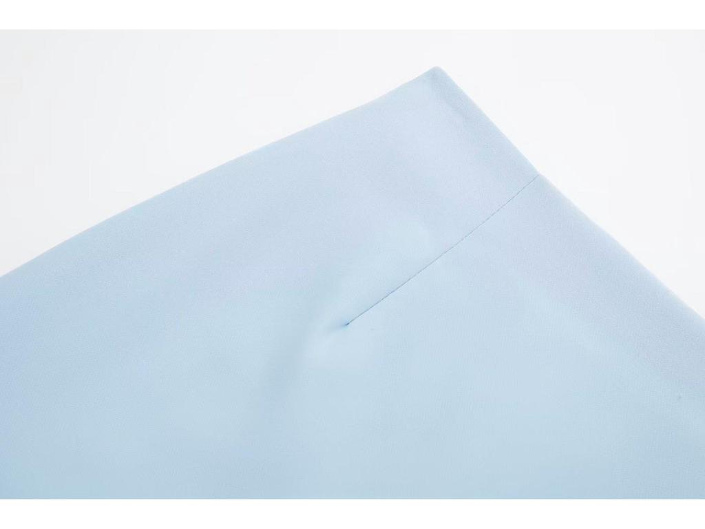 Otoño 2023 Skort de Cintura Alta Multicolor con Abertura en el Bajo para Mujer