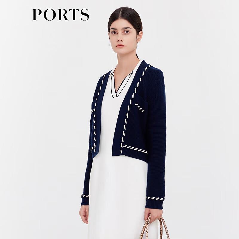 Ports Women's V-Neck 100% Wool Knit Top SD9K009NKW007