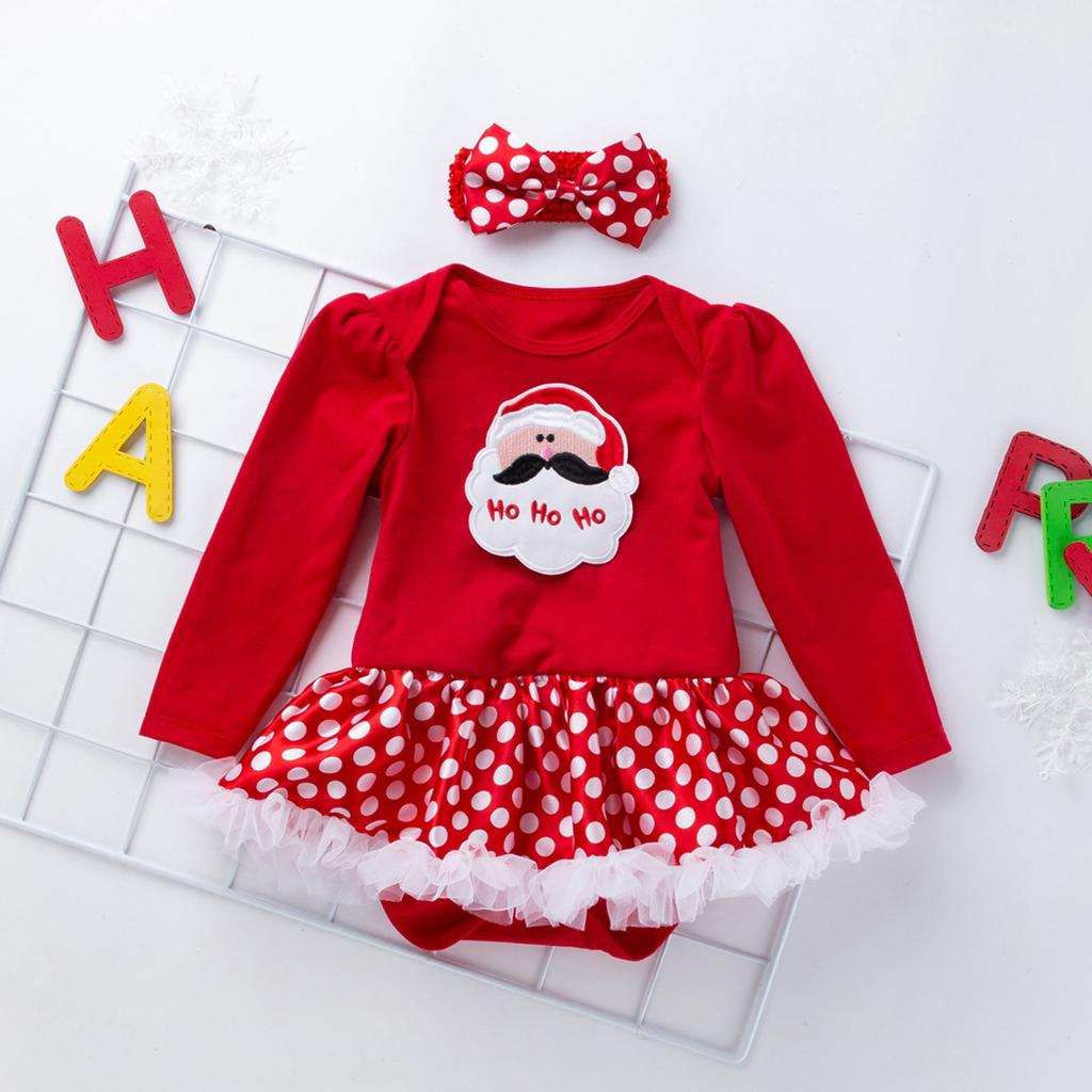Longsleeved Clothing Baby Christmas Romper Dress Baby Jumpsuit Romper Baby Suit