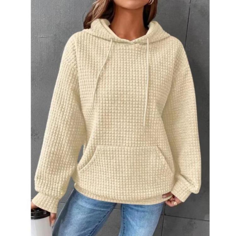 Women Hoodie Loose Long Sleeve Pullover with Kangaroo Pocket Hooded Sweatshirt