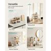 Cabinet Organizer Shelf Set of 4 Kitchen Counter Shelves Kitchen Storage Spice Rack Stackable Expandable Metal and Engineered W