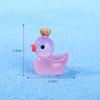 10pcs Cute Crown Small Ducks Miniature Animals Figurine Model New Mini Resin Ducks