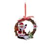 Wooden Merry Christmas Garland Wreath Decor Wall Hanging Door Santa Claus Elk Snowman Ornaments Xmas Pendant Decor for Home 2022