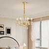 American Crystal Copper Chandelier - Elegant European Candle Style for Living, Dining, and Bedroom