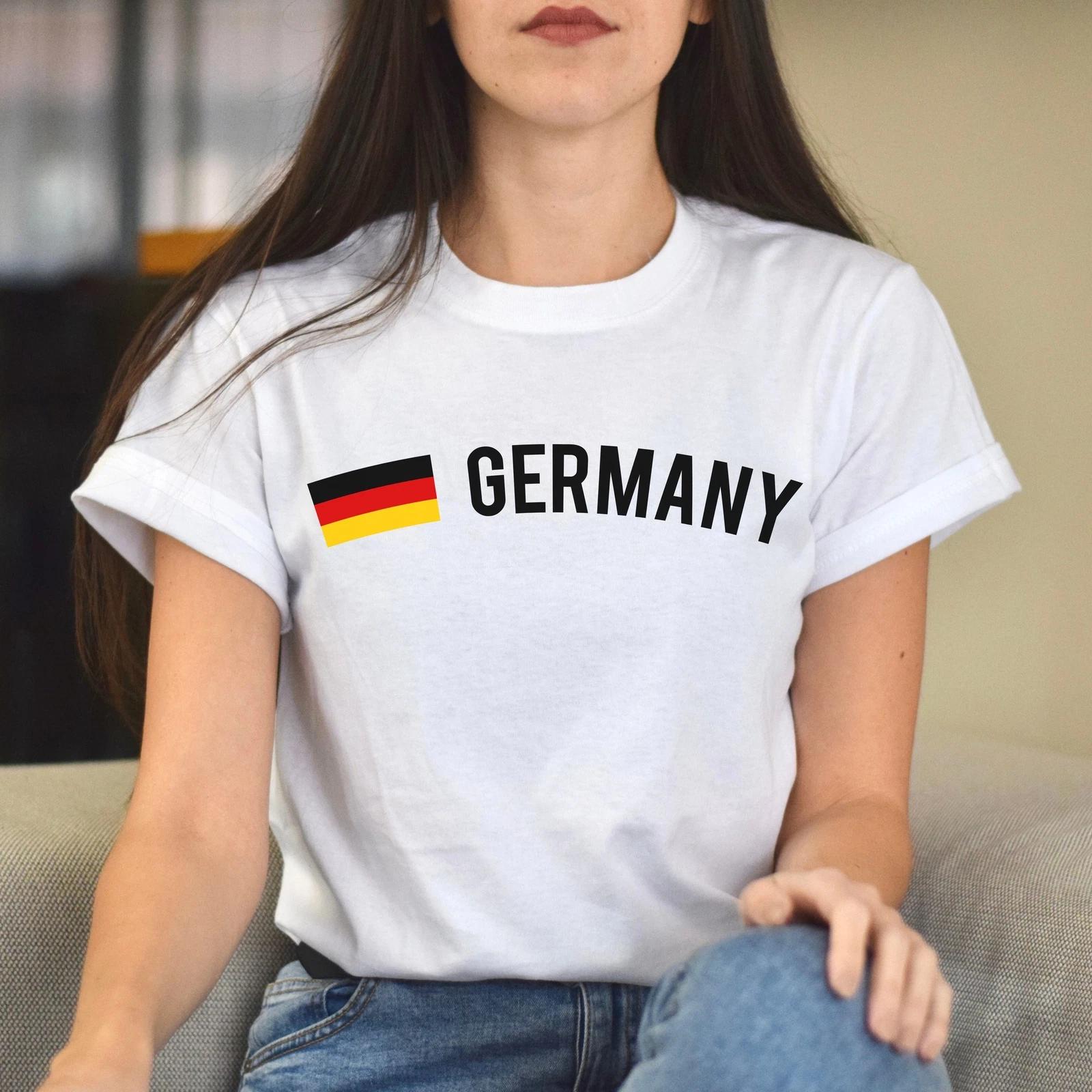 Germany Unisex T-shirt gift German flag tee Berlin White Black Dark Heather S