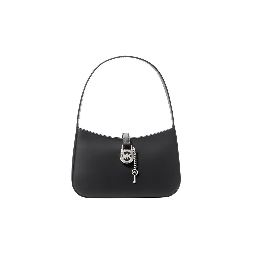 Michael Kors MK Lyra Solid Silver Lock Underarm Bag Shoulder Bag Small Women Bags Black 35T4S1YC1L-001