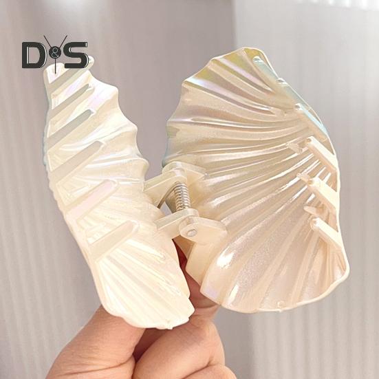 Haarspange Farbverlauf Hohles Design Muschelform Haarklammer Kunststoff Harz Material Starker Halt Hinterkopf Haarklammer