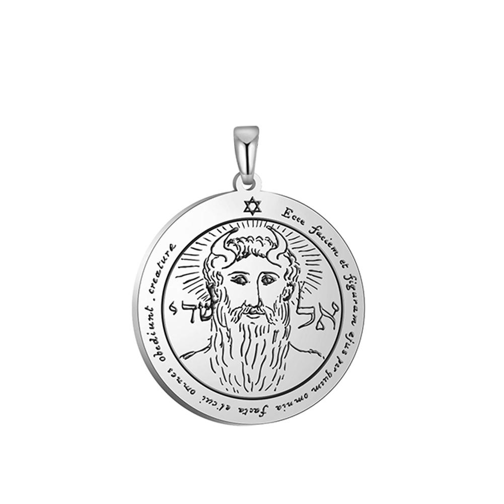 Dawapara Salomon Anhänger Pentagramm der Sonne Amulett Anhänger für Halsketten Edelstahl Schmuck Talisman Zubehör