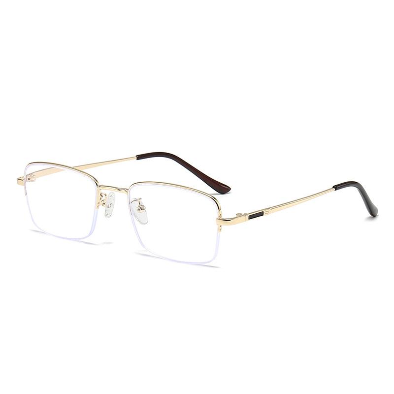 New Anti-blue Light Reading Glasses for Men and Women, Korean-style Half-frame Business Eyeglass Frames, Ultra-light High-definition Glasses for