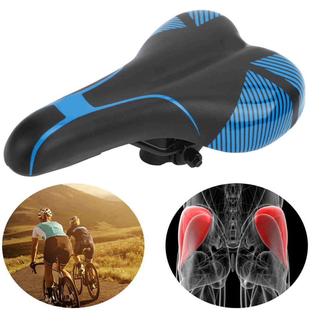 Sponge Non Slip Bike Seat Saddle Replacement Accessory for Mountain Bicycle(blue 113 Type Bike Saddle)
