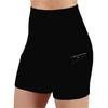 Women's High Waisted Bike Shorts With 2 Side Pockets Workout Running Yoga Shorts For Yoga Exercise Fitness
