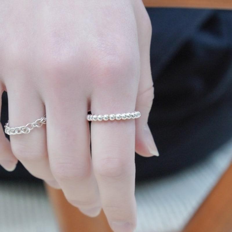 BONBEAU Simple Silverball Daily Ring 925 Silver 2mm, 3mm Silver Ball Ring