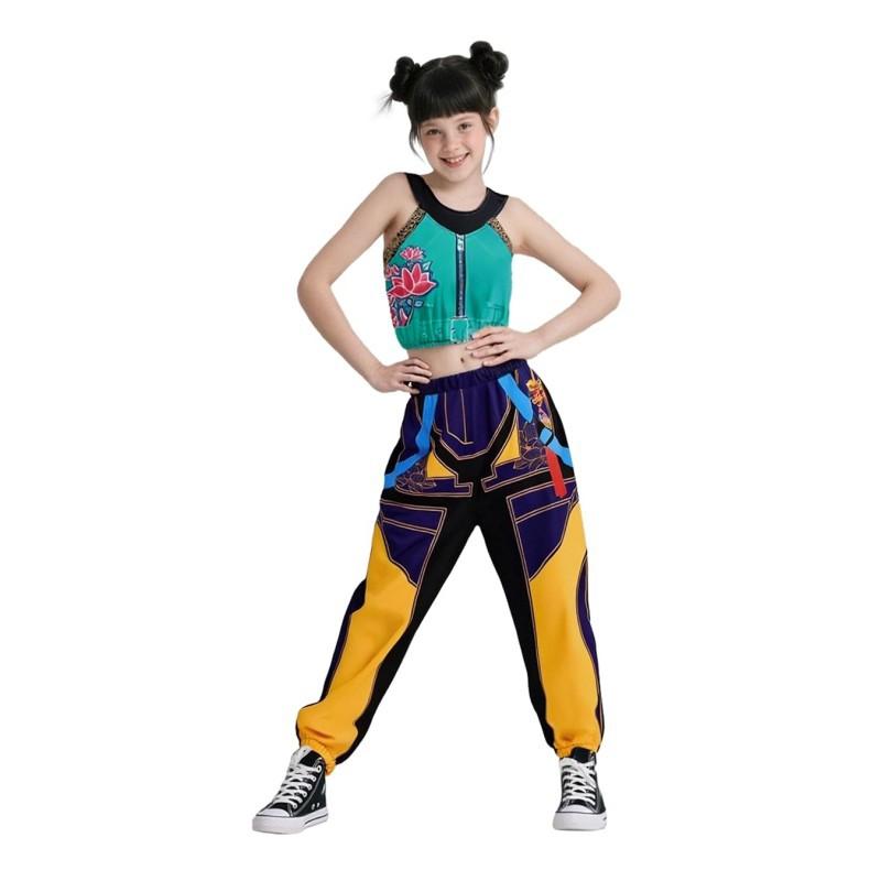 K-Pop Demon Hunters Zoey Rumi Mira Set Costume Huntrix Auriu Cosplay Fete Imprimeu 3D Haine de Scenă Uniformă Ținute pentru Joc de Rol