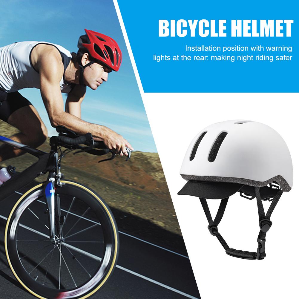 Cycling Helmet Breathable Lightweight with Brim Protection Gear for Bike Electric Scooter Adjustable Protective Helmet