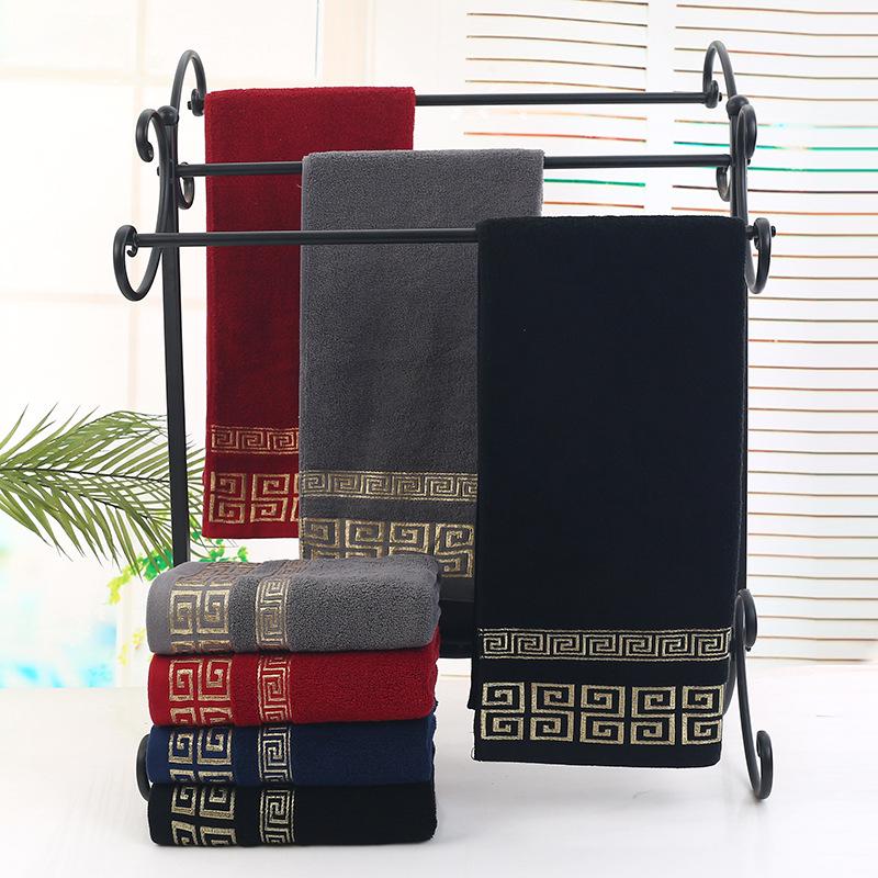 Pure Cotton Solid Color Bath Towel - Thick and Individually Packaged