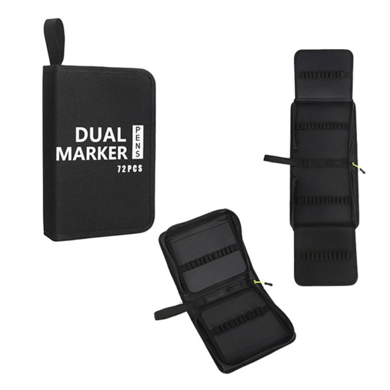 Drawing Pencil Case Large Capacity Pencil Case 60/72/100/120 Slots Coloring Pencil Holder Case Art Marker Carrying Case