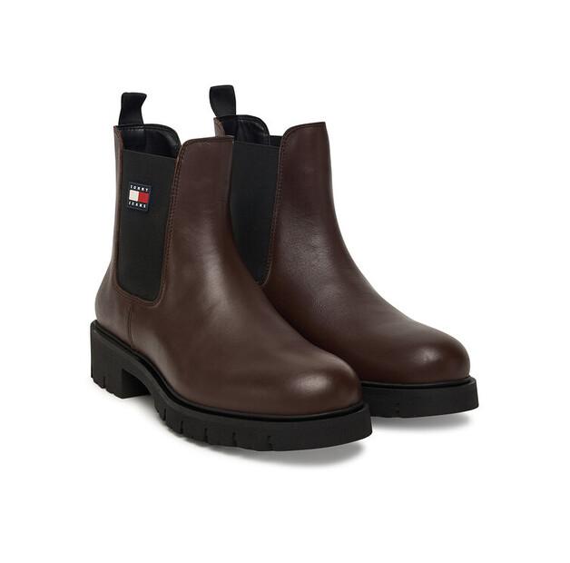 Кожаные ботинки челси Tommy Jeans Tjw EN0EN02825 Brown
