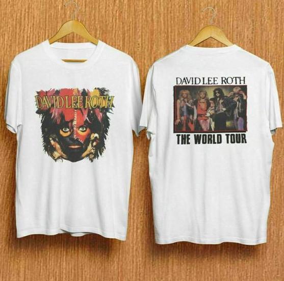 Vintage rare David Lee Roth The World Tour 1986 t-Shirt Double Sided Unisex T-Shirt XXL
