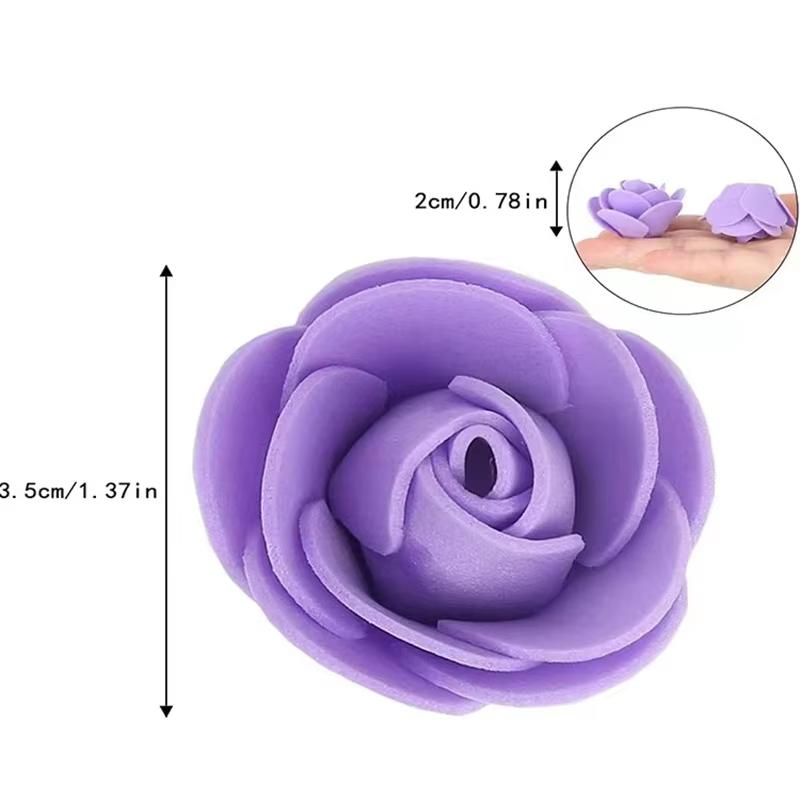 Uflower 100Pcs Artificial Foam Rose Flowers Head PE Fake Flower for Wedding Party Home Dceor DIY Bear Rose Valentines Day Gifts