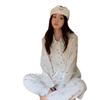 New Xiaohongshu pure cotton A gauze women's loungewear long sleeves trousers pajamas women's autumn jasmine tea
