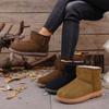 Winter Thick Bottomed Lined Large Head Snow Boots Comfortable Women Warm Short Tube Bread Cotton Shoes Round Toe Boots for Women