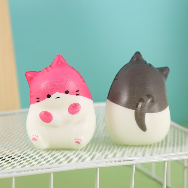 Cute Cat Squeeze Fidget Stress Relief Toys Soft Slow Rebound Non-Toxic for Kids Adults Office Home Travel