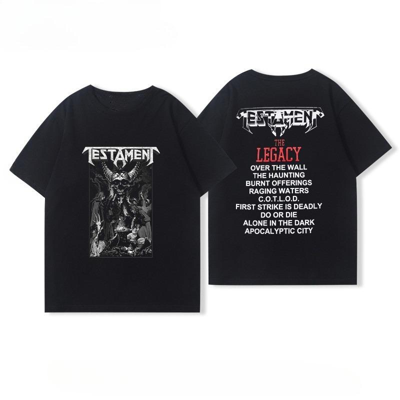 TESTAMENT Legacy - Short Sleeve Summer American Rock Casual Multi-Functional T-Shirt for Men and Women