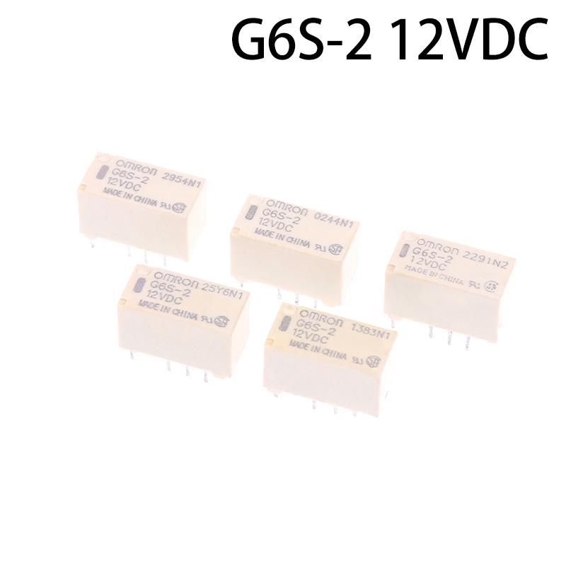 1 Pcs  G6S-2 5Vdc 12Vdc 24Vdc Signal Relay 8Pin Dc 5V 12V 24V 2A Mini Signal Switch Relays