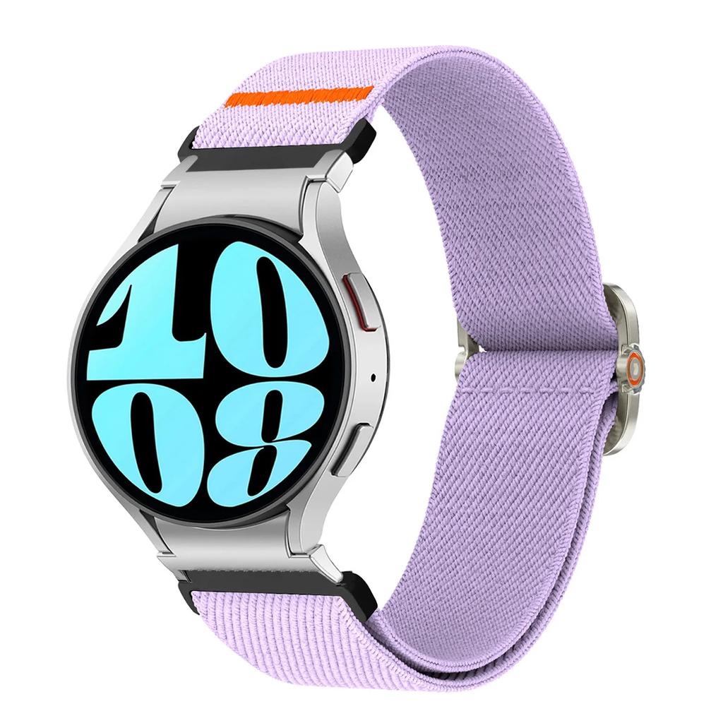 Ремешок для браслета Samsung Galaxy Watch 7/6/5/4 40 44 мм Плетеный нейлоновый спортивный ремешок для Galaxy watch 6/4 Classic 5 Pro Умные часы